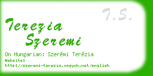 terezia szeremi business card