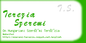 terezia szeremi business card